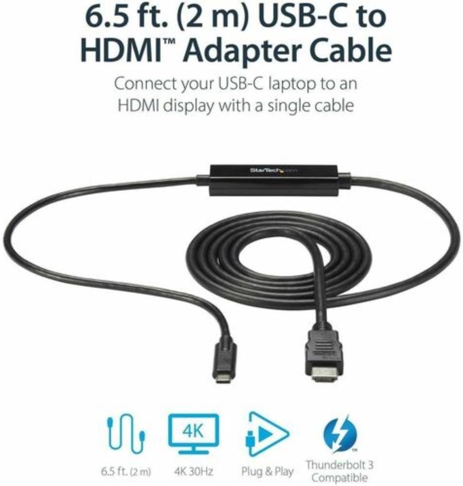 imageStarTechcom USBC to HDMI 4K 60Hz HDR10 Graphics Adapter Cable 5m Ultra HD USB TypeC to HDMI 4K 20b Graphics Converter USBC to HDMI HDR DP 14 Alt Mode HBR3 CDP2HDMM5MH2 m