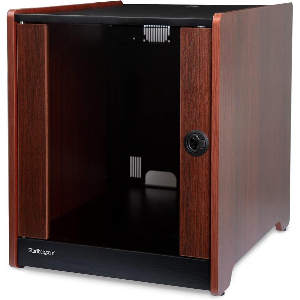 imageStarTechcom 12U Unassembled Server Cabinet with Wood Finish 206quot Depth RKWOODCAB12