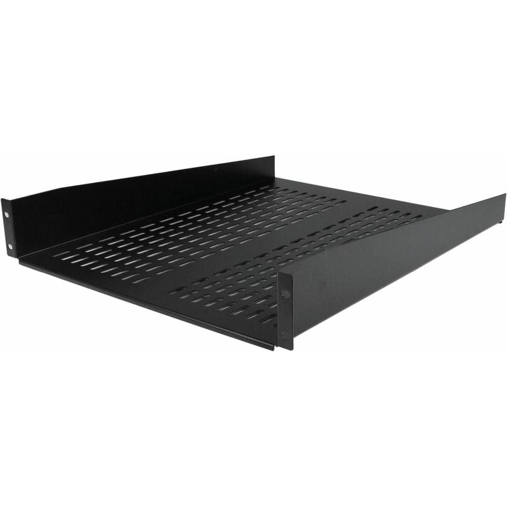 imageStarTechcom 2U Server Rack Shelf Universal Vented Rack Mount Cantilever Tray for 19quot Rack Heavy Gauge Steel Weight Capacity 23kg Depth 40cm Black CABSHELFV559 mm