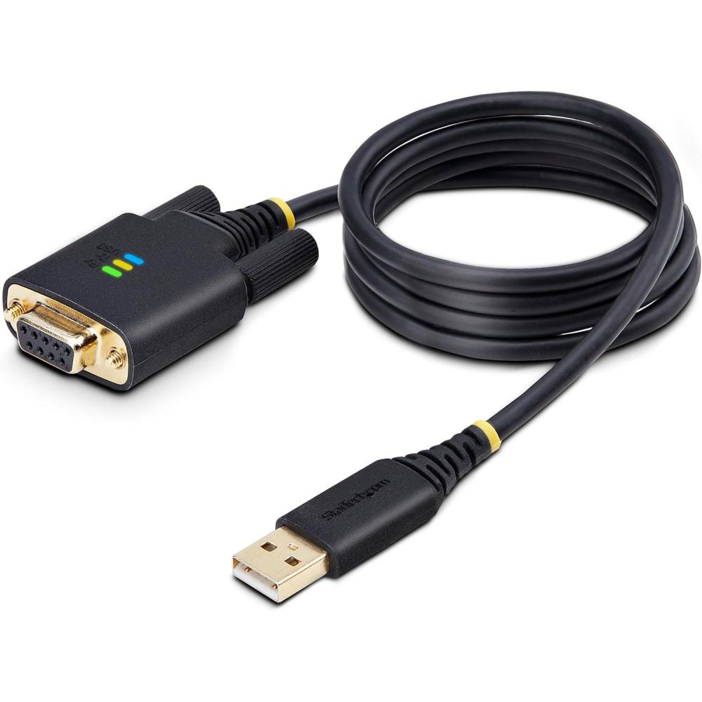 imageStarTechcom Adaptateur USB vers Srie Null Modem de 1m Viscrous DB9 Interchangeables COM Rtention USBA RS232 FTDINull ModemPro series