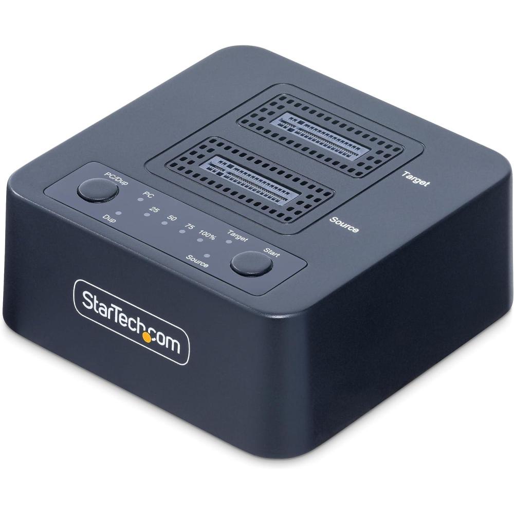 imageStarTechcom Duplicateur de Disque M2 NVMe 11 ClonageCopie Autonome de SSD M2 Jusqu 90GoMin Station daccueil de Disque Dur M2 USB 32 20 Gbps Deux Baies Cbles USBCA Inclus