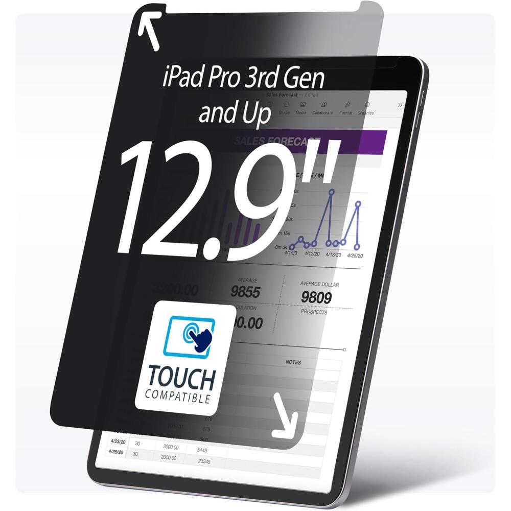 imageStarTechcom Filtre de Confidentialit 4 Directions pour iPad Pro 129quot 3e Gnration et Suprieur pour PortraitPaysage cran de Protection iPad 30 Degrs de Vue Filtre Anti Lumire Bleue129 iPad Pro