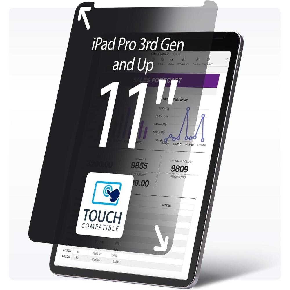 imageStarTechcom Filtre de Confidentialit 4 Directions pour iPad Pro 129quot 3e Gnration et Suprieur pour PortraitPaysage cran de Protection iPad 30 Degrs de Vue Filtre Anti Lumire Bleue11 iPad Pro