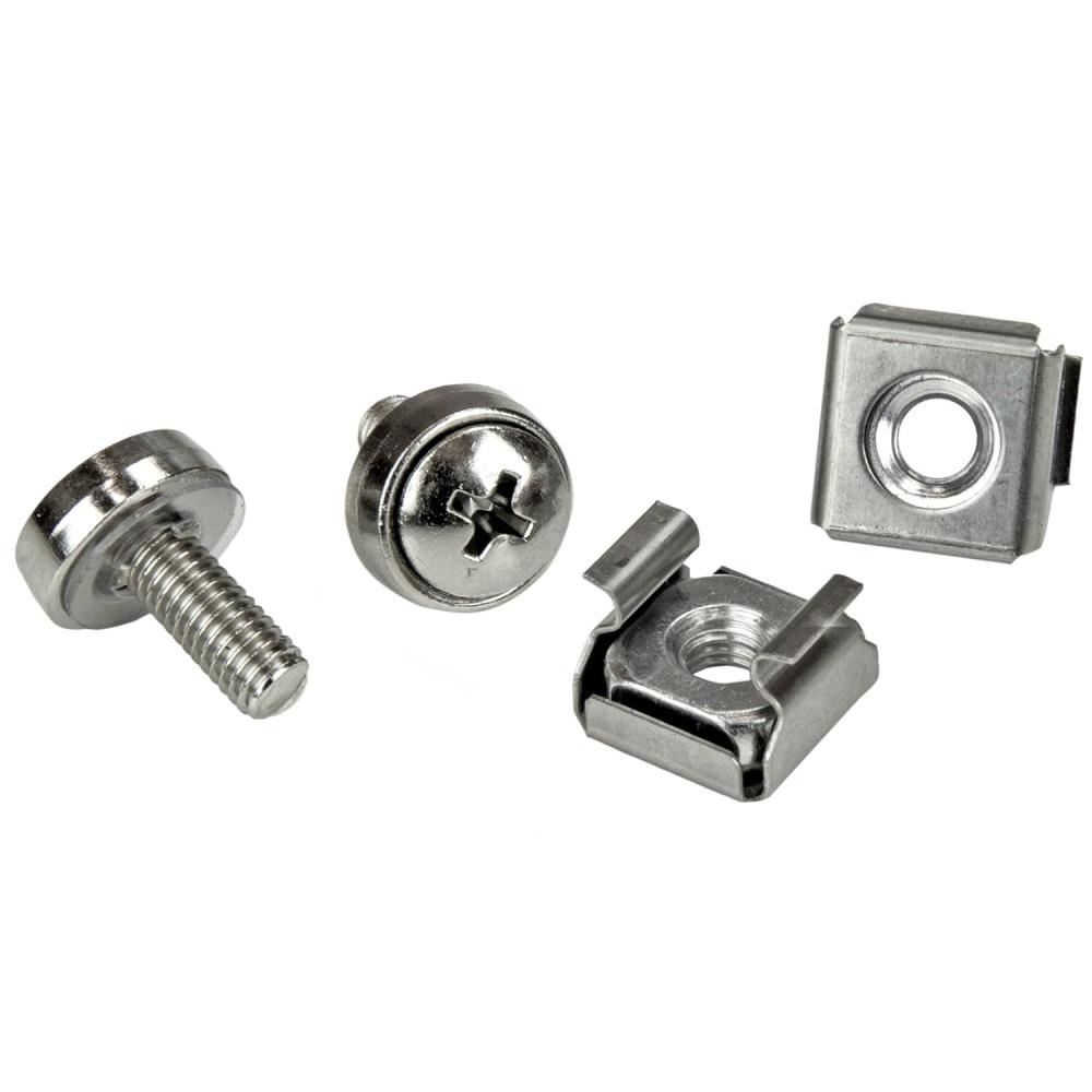 imageStarTechcom M6 Screws Pack of 50 M6x12 Mounting Screws for Rack and Server Cabinet Black CABSCREWSM6B2Silver