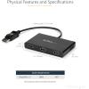 StarTech. com DP to Dual Hdmi MST Hub – Dual Hdmi 4K 60Hz – W128278057 (Dual Hdmi 4K 60Hz – Displayport Multi Monitor Adapter with 1 Ft / 30 cm Cable – DP 1.4 Multi Stream)(3 x HDMI)