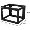 StarTech.com 15U 2-Post Wall Network Rack, 19&Prime; Open Frame Server Rack, Adjustable Depth, Wall Mounted Data Rack for IT/AV – Mounting Nuts and Screws Included (RK15WALLOA)(6U)