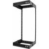StarTech.com 15U 2-Post Wall Network Rack, 19&Prime; Open Frame Server Rack, Adjustable Depth, Wall Mounted Data Rack for IT/AV – Mounting Nuts and Screws Included (RK15WALLOA)(24HE)