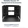 StarTech.com 15U 2-Post Wall Network Rack, 19&Prime; Open Frame Server Rack, Adjustable Depth, Wall Mounted Data Rack for IT/AV – Mounting Nuts and Screws Included (RK15WALLOA)(8U)