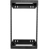 StarTech.com 15U 2-Post Wall Network Rack, 19&Prime; Open Frame Server Rack, Adjustable Depth, Wall Mounted Data Rack for IT/AV – Mounting Nuts and Screws Included (RK15WALLOA)(18U)