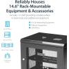 StarTech.com 15U 4 Post Wall Network Cabinet with 1U Shelf, 19&Prime; Wall Server Rack for IT Equipment/Data(Fixed / Max Depth 16&Prime;)
