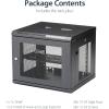 StarTech.com 15U 4 Post Wall Network Cabinet with 1U Shelf, 19&Prime; Wall Server Rack for IT Equipment/Data(Fixed / Max Depth 19&Prime;)