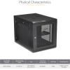 StarTech.com 15U 4 Post Wall Network Cabinet with 1U Shelf, 19&Prime; Wall Server Rack for IT Equipment/Data(Fixed / Max Depth 61 cm)