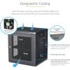 StarTech.com 15U 4 Post Wall Network Cabinet with 1U Shelf, 19&Prime; Wall Server Rack for IT Equipment/Data(Hinge / Max Depth 16&Prime;)