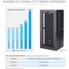 StarTech.com 15U 4 Post Wall Network Cabinet with 1U Shelf, 19&Prime; Wall Server Rack for IT Equipment/Data(Hinge / Max Depth 50.8 cm)