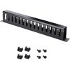 StarTech.com 1U Rack Cable Management Panel Horizontal Cable Trunking with Cover – Server Rack Cable Duct – Rack Cable Organizer/Manager (CMDUCT1UX)(1U)