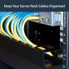 StarTech.com 1U Rack Cable Management Panel Horizontal Cable Trunking with Cover – Server Rack Cable Duct – Rack Cable Organizer/Manager (CMDUCT1UX)(1U)