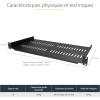 StarTech.com 1U Server Rack Shelf – Universal Ventilated Cantilever Tray for 19&Prime; Cabinet – Max 20kg – Depth 25cm(2-1U Ventilé)
