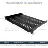 StarTech.com 1U Server Rack Shelf – Universal Ventilated Cantilever Tray for 19&Prime; Cabinet – Max 20kg – Depth 25cm(3-1U Ventilé)