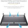 StarTech.com 1U Server Rack Shelf – Universal Ventilated Cantilever Tray for 19&Prime; Cabinet – Max 20kg – Depth 25cm(4-1U Ventilé)