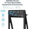 StarTech.com 2POSTRACK12 12U Network Rack 2 Pole Open Frame Extra Large Gauge Max 160kg Desktop Rack 19&Prime; for Computer, AV, Media, IT Equipment (2POSTRACK12)(16U)