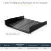 StarTech.com 2U Server Rack Shelf – Universal Vented Rack Mount Cantilever Tray for 19&Prime; Rack – Heavy Gauge Steel – Weight Capacity 23kg – Depth 40cm, Black (CABSHELFV)(2U Ventilé)