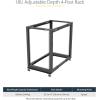 StarTech.com 42U 4 Post Mobile Server Rack, 19&Prime; Network Rack, Adjustable Depth Rolling Rack for PC/AV/Data/IT – Casters, Leveling Feet or Floor Mount (4POSTRACK42)(18U)