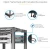 StarTech.com 42U 4 Post Mobile Server Rack, 19&Prime; Network Rack, Adjustable Depth Rolling Rack for PC/AV/Data/IT – Casters, Leveling Feet or Floor Mount (4POSTRACK42)(8U)