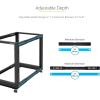 StarTech.com 42U 4 Post Mobile Server Rack, 19&Prime; Network Rack, Adjustable Depth Rolling Rack for PC/AV/Data/IT – Casters, Leveling Feet or Floor Mount (4POSTRACK42)(15U)