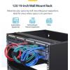 StarTech.com 4U 19&Prime; Hinged Patch Panel Wall Mount Bracket – Wall Rack – Depth 6&Prime; – Wall Mount Equipment Rack – Network Patch Panel – Max 15kg (WALLMOUNTH4)(12U)
