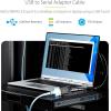 StarTech.com Adaptateur USB vers Série de 3m – COM Rétention, Câble Adaptateur/Convertisseur USB RS232, Vis/Écrous Interchangeables, USB-A vers DB9 RS232, FTDI IC, Protection ESD, Windows/macOS/Linux(Straight-Through|Pro Series)