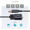StarTech.com Adaptateur USB vers Série de 3m – COM Rétention, Câble Adaptateur/Convertisseur USB RS232, Vis/Écrous Interchangeables, USB-A vers DB9 RS232, FTDI IC, Protection ESD, Windows/macOS/Linux(Straight-Through|Pro Series)