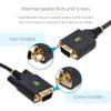 StarTech.com Adaptateur USB vers Série de 3m – COM Rétention, Câble Adaptateur/Convertisseur USB RS232, Vis/Écrous Interchangeables, USB-A vers DB9 RS232, FTDI IC, Protection ESD, Windows/macOS/Linux(Straight-Through|Pro Series)