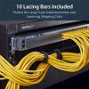 StarTech.com Horizontal Bar for Cable Management with Offset 2&Prime; – Lacing Bar for Server Rack – Pack of 10 (CMLB102)(Straight)