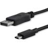 StarTech.com USB-C to DisplayPort 1.2 Adapter Cable 6ft 4K 60Hz USB C to DP HBR2 Cable USB Type-C DP Alt Mode to DP Monitor Video Cable Thunderbolt 3 Black (CDP2DPMM6B)(Black)