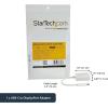 StarTech.com USB-C to DisplayPort 1.4 Adapter Cable 1m – 8K/5K/4K USB Type-C to DP 1.4 Alt Mode Video Converter Cable – HBR3/HDR/DSC – DP 60Hz Monitor Cable – Thunderbolt 3 (CDP2DP141MB)(white)