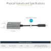StarTech.com USB-C to DisplayPort 1.4 Adapter Cable 1m – 8K/5K/4K USB Type-C to DP 1.4 Alt Mode Video Converter Cable – HBR3/HDR/DSC – DP 60Hz Monitor Cable – Thunderbolt 3 (CDP2DP141MB)(Silver)