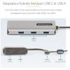 StarTech.com USB-C to Dual HDMI Adapter – USB-C or A to 2x HDMI – 4K 60Hz – 100W Power Delivery Pass-Through – Built-in 30cm Cable – USB-C to HDMI Converter (109B-USBC-HDMI)(2 x HDMI & 3-port hub)