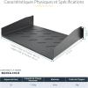 StarTech.com Étagère 2U Ventilée pour Rack Serveur, Profondeur de Montage 41,5cm, Plateau pour Rack/Armoire 19&Prime;, Max. 20kg(315 mm)