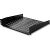 StarTech.com 2U Server Rack Shelf – Universal Vented Rack Mount Cantilever Tray for 19&Prime; Rack – Heavy Gauge Steel – Weight Capacity 23kg – Depth 40cm, Black (CABSHELFV)(2U Ventilé)