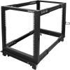 StarTech.com 42U 4 Post Mobile Server Rack, 19&Prime; Network Rack, Adjustable Depth Rolling Rack for PC/AV/Data/IT – Casters, Leveling Feet or Floor Mount (4POSTRACK42)(12U)