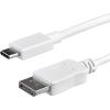StarTech.com USB-C to DisplayPort 1.2 Adapter Cable 6ft 4K 60Hz USB C to DP HBR2 Cable USB Type-C DP Alt Mode to DP Monitor Video Cable Thunderbolt 3 Black (CDP2DPMM6B)(white)