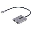 StarTech.com USB-C to Dual HDMI Adapter, USB Type-C Multi-Monitor MST Hub, Dual Display HDMI 4K 60Hz for PC Splitter, HDR, Built-in Extra-Long Cable – Windows Only (MST14CD122HD)(USB-C)