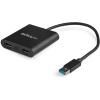 StarTech.com USB-C to Dual HDMI Adapter, USB Type-C Multi-Monitor MST Hub, Dual Display HDMI 4K 60Hz for PC Splitter, HDR, Built-in Extra-Long Cable – Windows Only (MST14CD122HD)(USB-A)