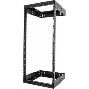 StarTech.com 15U 2-Post Wall Network Rack, 19&Prime; Open Frame Server Rack, Adjustable Depth, Wall Mounted Data Rack for IT/AV – Mounting Nuts and Screws Included (RK15WALLOA)(24HE)