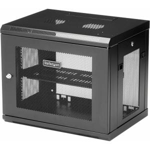 StarTech.com 15U 4 Post Wall Network Cabinet with 1U Shelf, 19&Prime; Wall Server Rack for IT Equipment/Data(Fixed / Max Depth 16&Prime;)