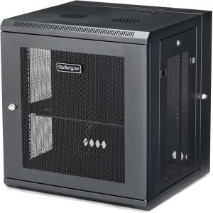StarTech.com 15U 4 Post Wall Network Cabinet with 1U Shelf, 19&Prime; Wall Server Rack for IT Equipment/Data(Hinge / Max Depth 16&Prime;)