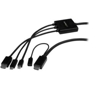 StarTech.com 2m USB-C HDMI or Mini DisplayPort to HDMI Adapter Cable (CMDPHD2HD)(Cable with USB-C)
