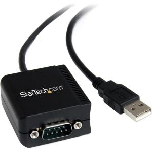 StarTech.com Adaptateur USB vers Série de 3m – COM Rétention, Câble Adaptateur/Convertisseur USB RS232, Vis/Écrous Interchangeables, USB-A vers DB9 RS232, FTDI IC, Protection ESD, Windows/macOS/Linux(921.6 Kbps | 1 Port)
