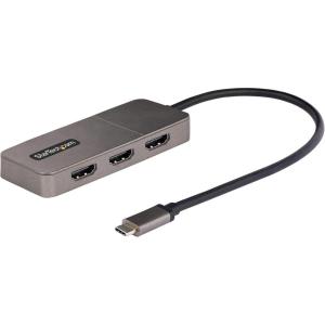 StarTech.com MST USB-C Hub 3 Ports USB C to 3X HDMI Multi-Display Adapter – Triple HDMI Splitter Up to 4K 60Hz with DP 1.4 Alt Mode & DSC – TB3 to HDMI Hub with 30cm Cable (MST14CD123HD)(3 x HDMI)