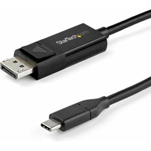 StarTech.com USB C to DisplayPort 1.2 Cable 4K 60Hz 2m Dual Directional DP to USB-C or USB-C to DP Video Adapter Cable Reversible HBR2/HDR Cable for USB Type C/TB3 Monitor (CDP2DP2MBD)(8K)